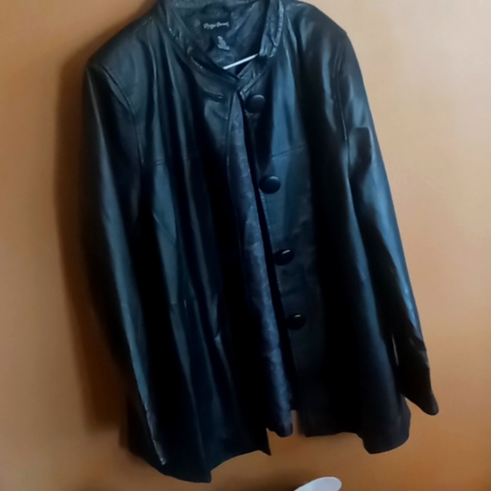 Black leather jacket